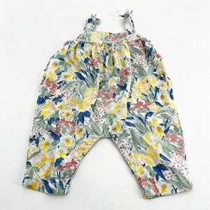 Floral Baby Romper 6 Months Sleeveless Tie Strap One‎ Piece Outfit